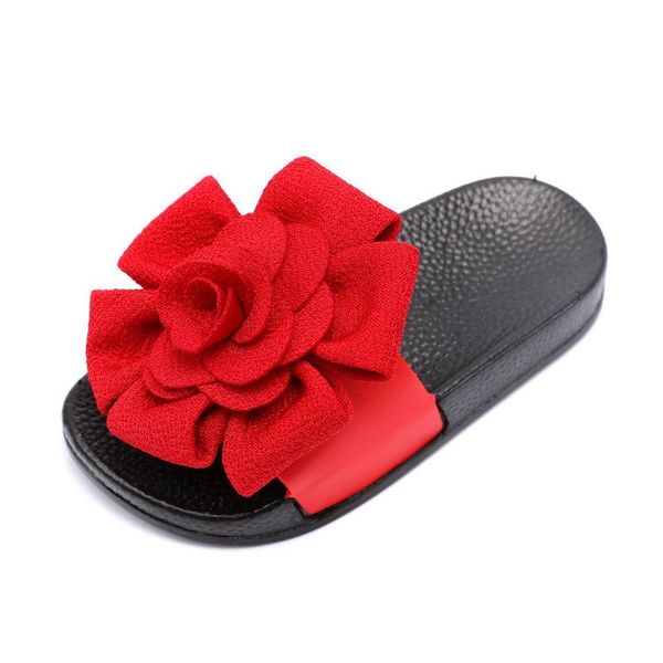 

slipper 2021 baby toddler slippers lovely flower home non-slip flip flops slides outdoor casual sandals kids girls summer shoes, Black;grey