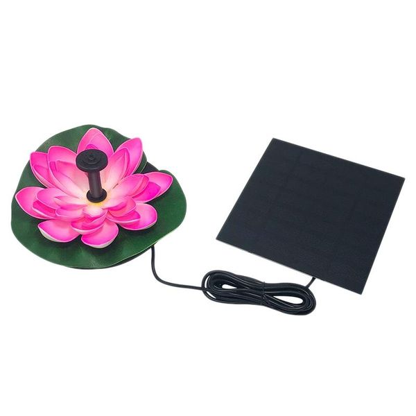 

floating lotus flower solar powered pond fountain kit, outdoor water feature