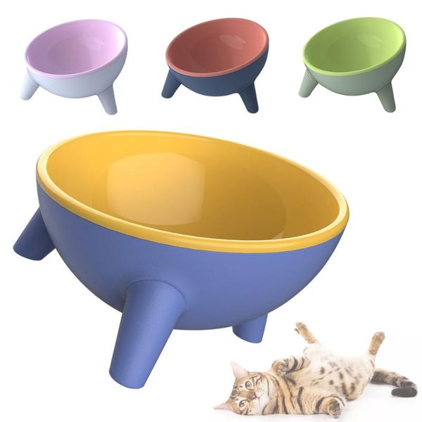 

cat bowls & feeders pet feeder bowl 15Â° neck protector food water dish raised tilted elevated backflow prevention feeding container