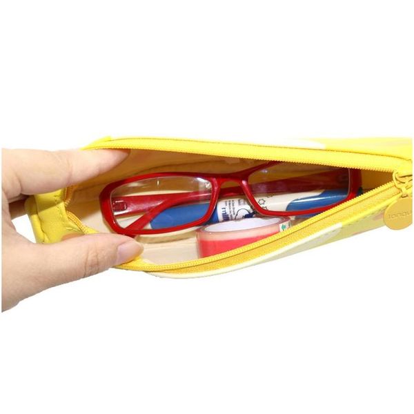 

wholesale- 1 pcs cute fruit pattern pencil case pu leather pencil bag cartoon storage bag office pencilcase c jllxac ffshop2001