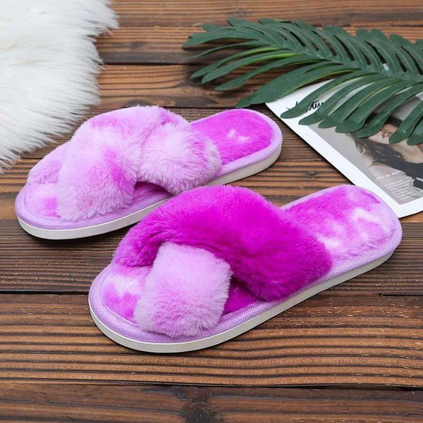 

2021 women shoes flats candy color women's sandals furry cross shoe woman platforms casual female sandals for women chunky shoes, Black