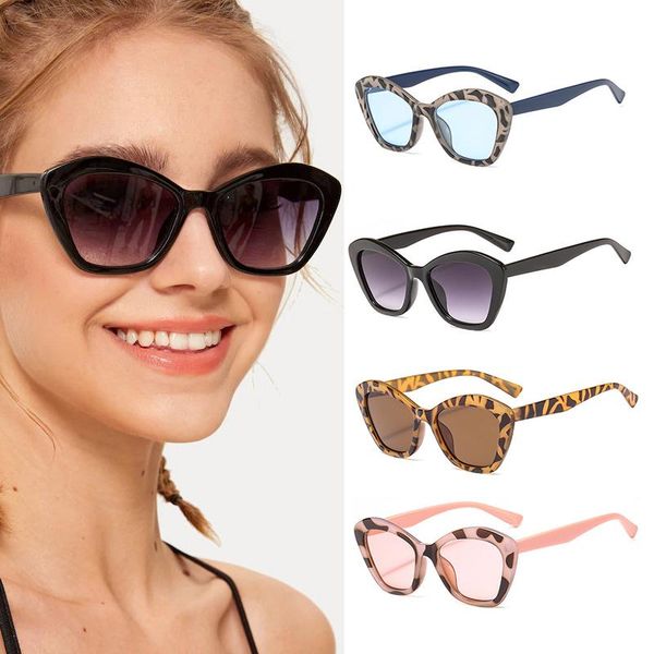 

sunglasses cat eye ins fashion jelly color retro trend polygon gafas de sol poligonales ojo gato, White;black