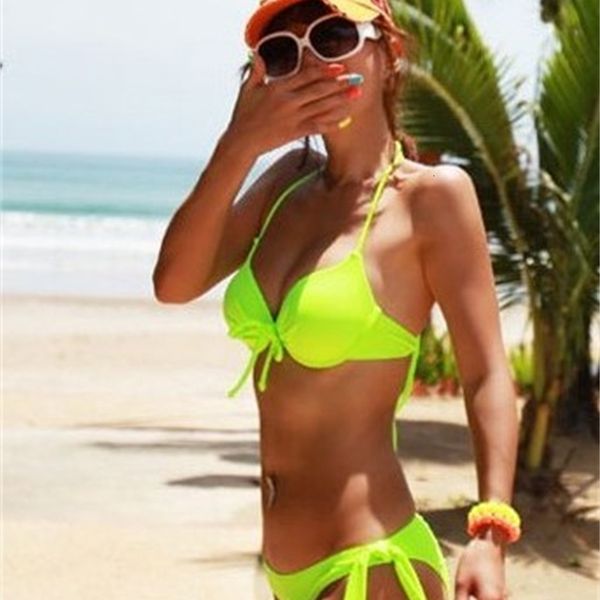 

two women's swimsuit 4-color bikini, White;black