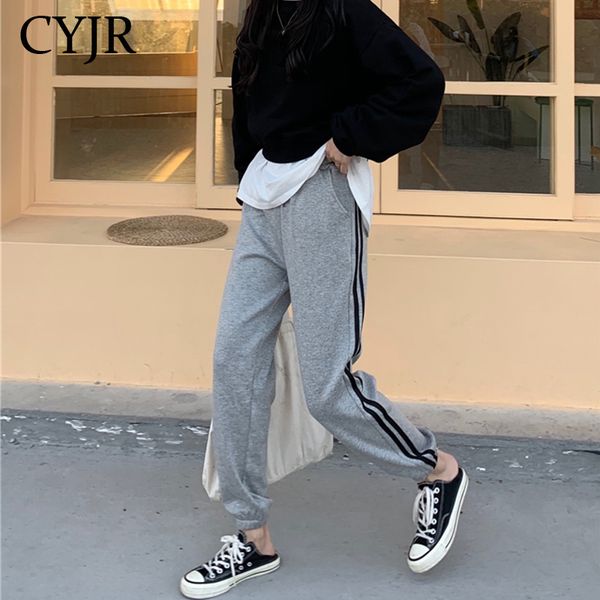 

female cyjr casual velvet lady's thick winter woolen women's clothing lace-up pants long wholesale tu8t, Black;white