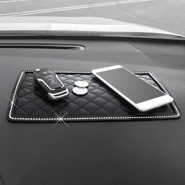 

anti-slip mats car ornament diamond pad sticky non-slip mat dashboard decoration holder for sunglass cell phone large size27x15cm