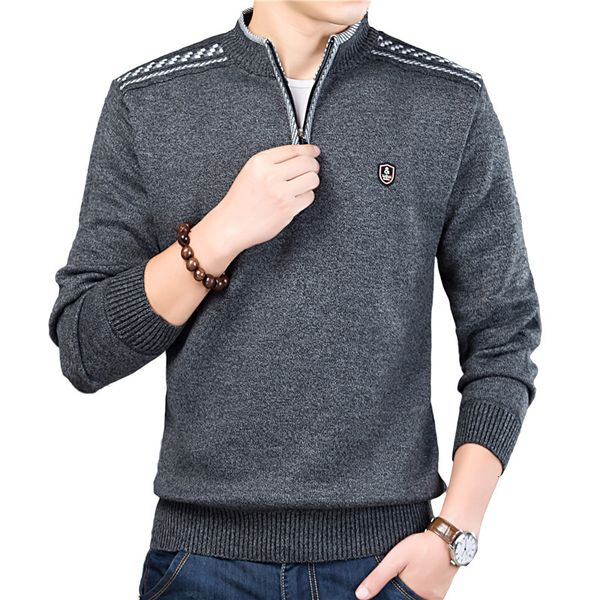 

mens camisola autumn season shirt collar for men slim fit pullovers mode to wear knit jumpers macho xo01, White;black
