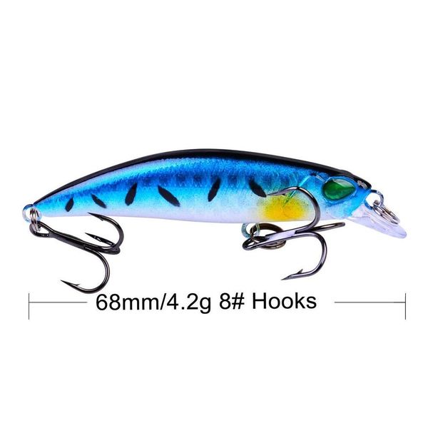 

mixed 5 color 6.8cm 4.2g minnow fishing hooks fishhooks 8# hook plastic hard baits & lures pesca fishing tackl jlluhj ladyshome