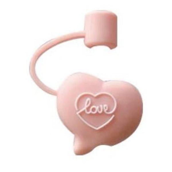 

drinking straws 1pc mini silicone straw plug reusable airtight dust cap cup accessories cartoon plugs tips cover suit for 7-8mm