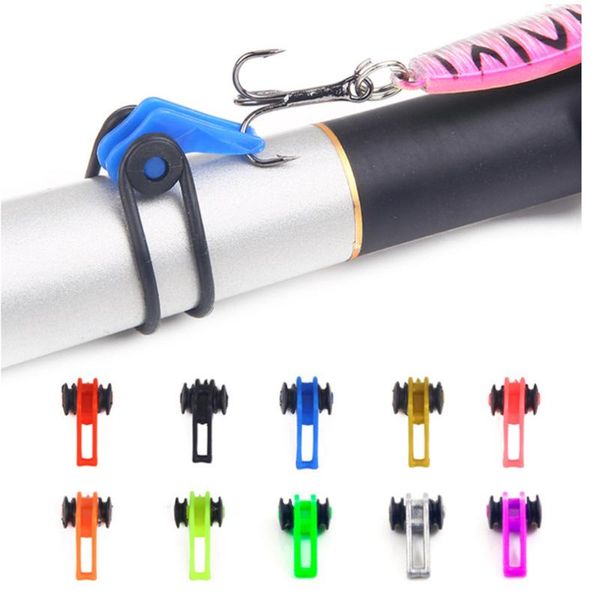 

fishing accessories 10pcs/lot plastic hook secure keeper holder lure jig hooks safe keeping for rod tool bait casting