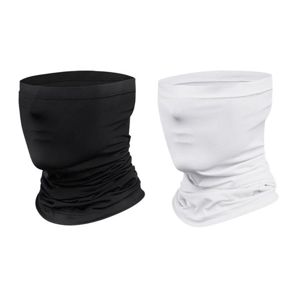 

cycling caps & masks summer face cover mask ice silk anti uv scarf headband bandana headwear for fishing hiking, Black