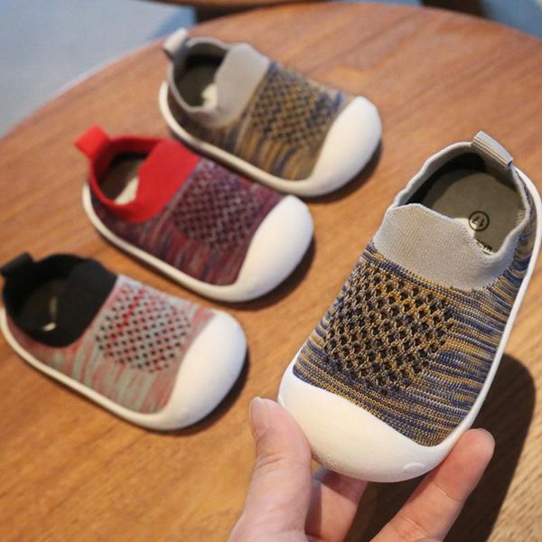 

first walkers infant born baby toddler shoes 2021 spring autumn knitted cloth soft bottom children's