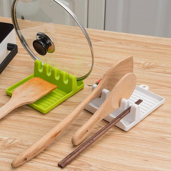 

kitchen storage & organization cooking tools silicone/pp spoon rest utensil spatula holder heat resistant shelves accessories