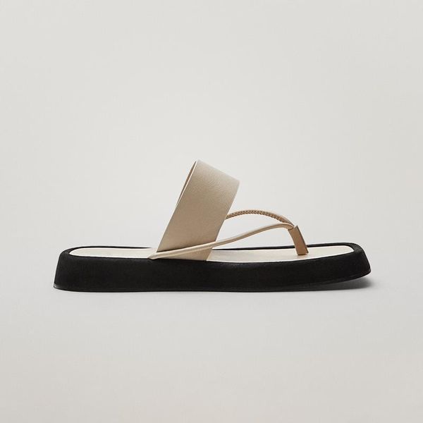 

slippers 2021 summer student clip foot flat bottom roman sandals women's versatile thick, Black