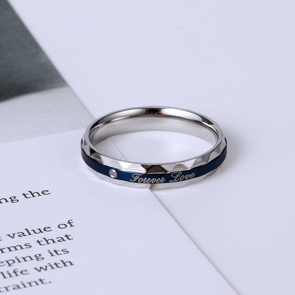 

design jewelry plain with lovers titanium steel simple accessories true love diamond ring voqb, Silver