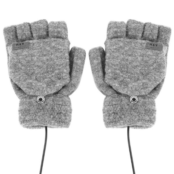 

ski gloves usb heated battery powered sports motorbike knitting 4 color winter knitted heating