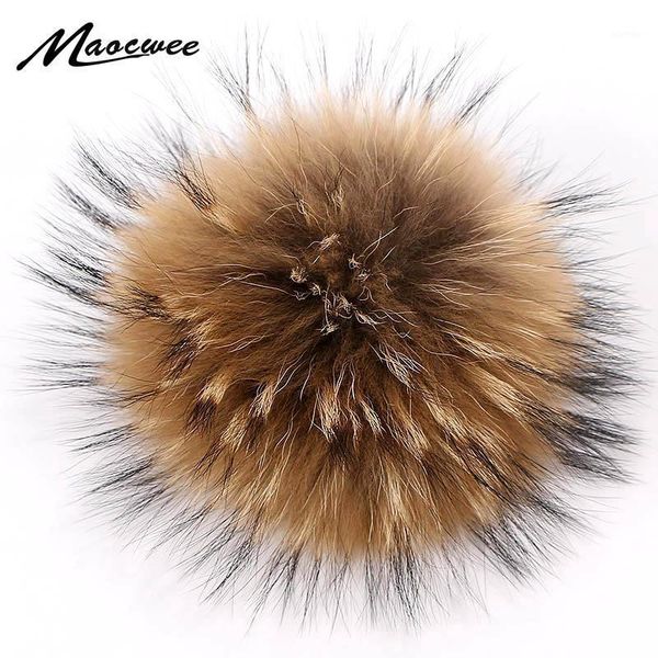 

beanies diy pompon real raccoon fur pom poms balls for hat cap beanie decorate snap fastener big 15cm pompom natural animal hairball1