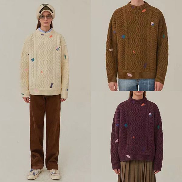 

2021 new winter heavy fabric embroidery ader error sweaters men women 1:1 quality adererror tassel knitted coat harajuku striped zxch, White;black