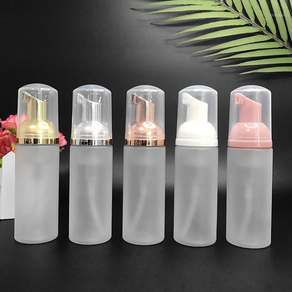 

storage bottles & jars 300 x 50ml clear frosted empty foam bottle travel foaming soap dispenser mousse container with gold/silver/rose /pink