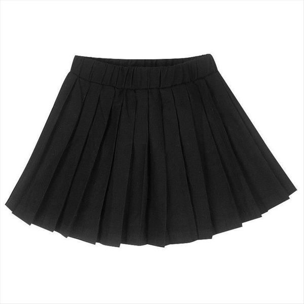 

girl black mini summer womens skirt baby children kids casual dance solid color, Blue