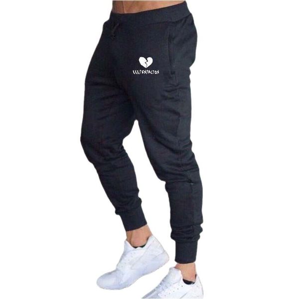 

men's pants fashion men joggers sweatpants jogger casual brand elastic cotton gyms fitness mens trousers, Black