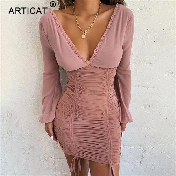 

chiffon summer autumn women dresses long sleeve slim elastic bodycon bandage short pleated party, Black;gray