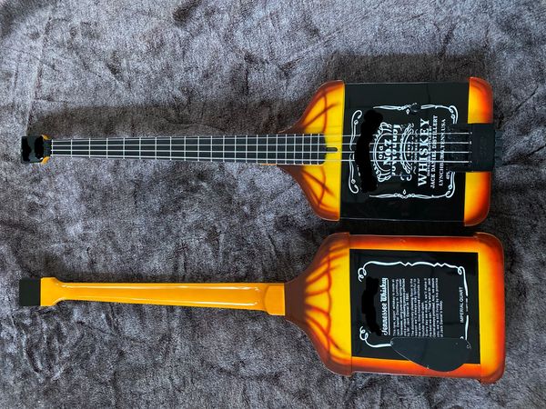Майкл Энтони Ван Хелен цыпленок цыпленка виски электрический бас-гитара черное оборудование, мост тремоло, 4 струны, ручная роспись