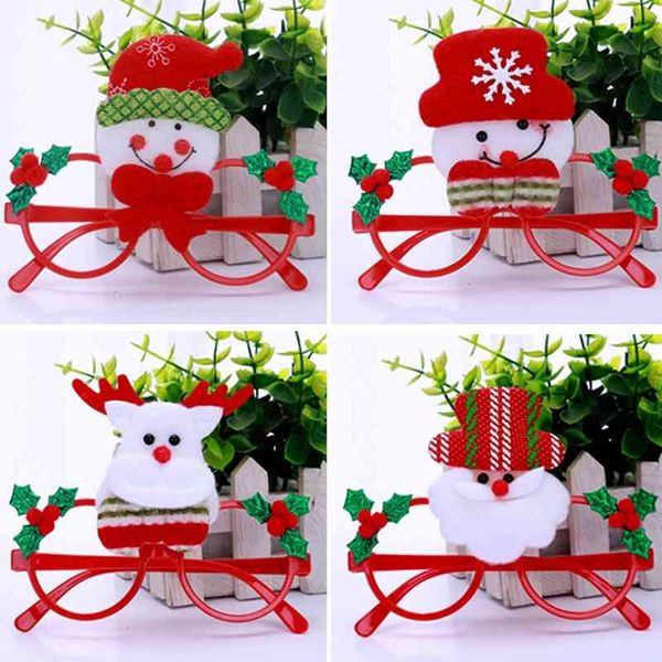 

decorative new christmas children's gifts creative frame plastic santa claus glasses