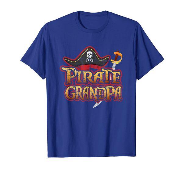 

Pirate Grandpa T Shirt Birthday Party Gift Skull Crossbones, White;black