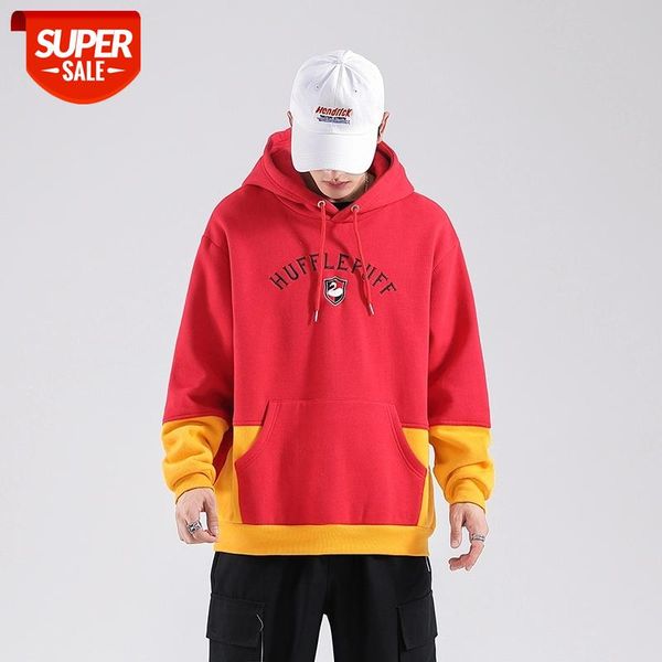 

2021 autumn spring fashion black white sweatshirt men's hip hop long sleeve pullover hoodies sweatshirt clothes #e50p