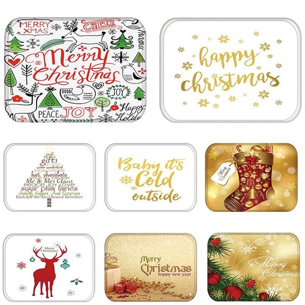 

cushion/decorative pillow mat in hallway kitchen rubber doormat merry christmas deer welcome home decor living room rug anti-slip dustproof