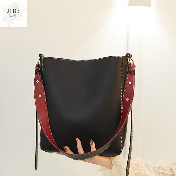 

shoulder bags casual panelled bucket bag designer large capacity women luxury pu leather crossbody simple composite purses