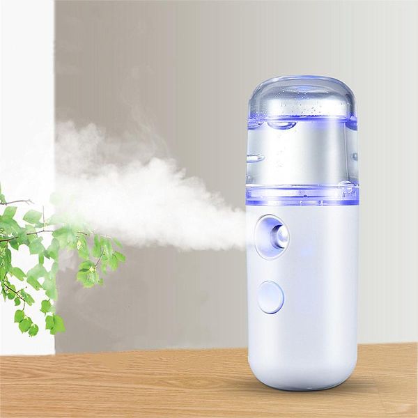 

mini air humidifier usb rechargable 30ml handheld water meter ultrasonic charging diffuser mini milk oil steamed face mist maker