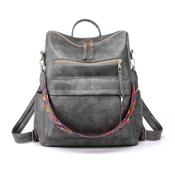 

women's bag 2021 new style women's backpack leisure pu single shoulder slant span