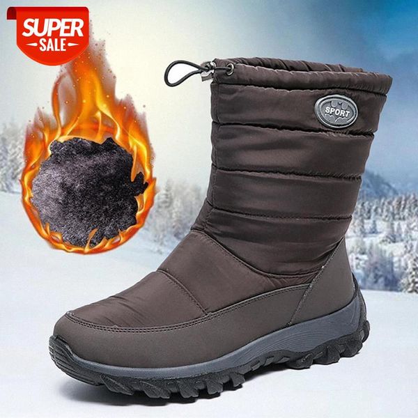 

winter boots 2020 women winter shoes mid-calf snow boots wedges warm fur female shoes woman footwear large size 43 #zf2r, Black