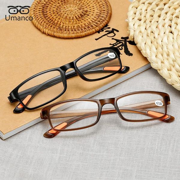

sunglasses ultralight square reading glasses for men women tr90 frame resin lens eyeglasses elders computer presbyopia eyewear +1.0~+4.0, White;black