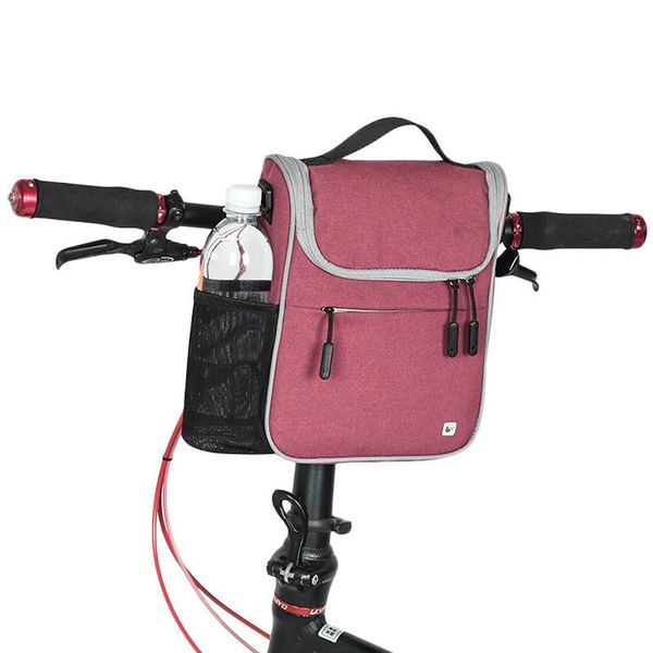 

cycling bags folding bike front handlebar bag for brompton rront bicycle backpack with waterproof cover and shoulder belt
