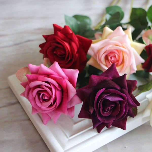 

new year artificial flowers decoration 8*50cm white red purple pink doreenbeads artificial flower rose valentine's day wedding