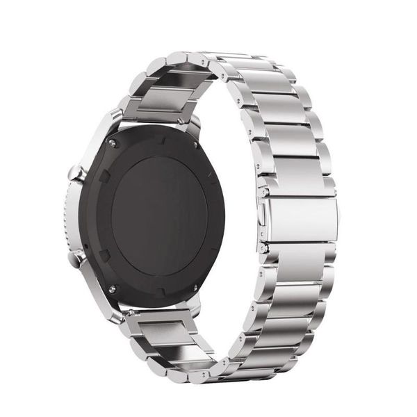 

watch bands 2021 business black/silver band strap suit for samsung gear s3 push-buttion hidden clasp replacement, Black;brown