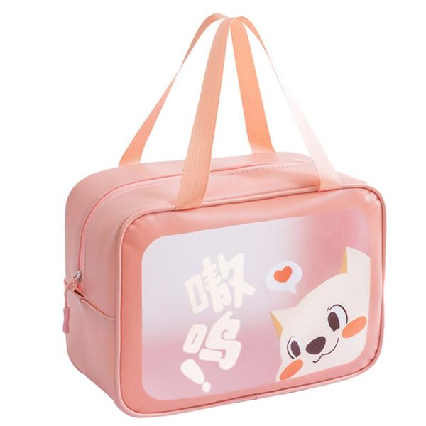 

storage bags makeup cosmetic toiletry organizer bag waterproof transparent zipper tpu tote for outdoor travel h88f