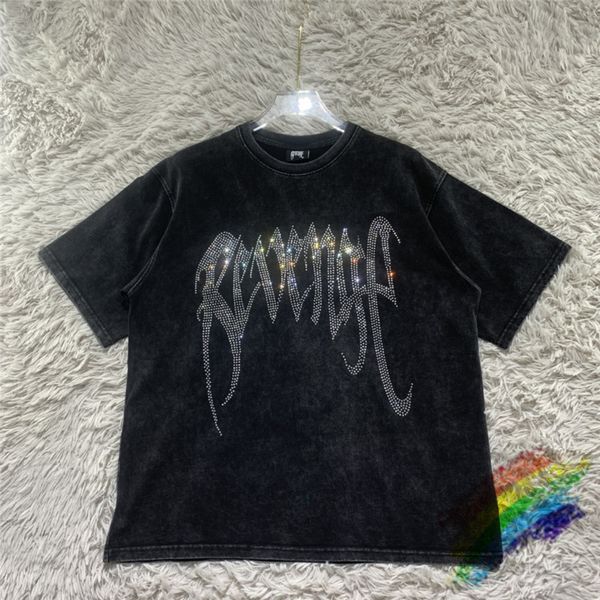 

2021 new xxxtentacion revenge high street diamond t shirts men women 1:1 washing water tees t-shirt 3ht2, White;black