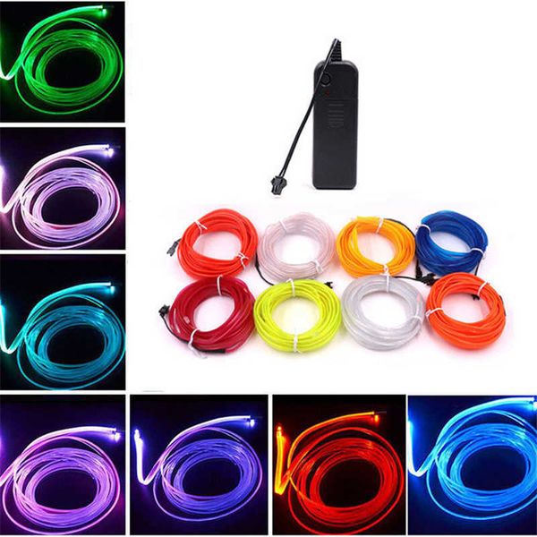 

flexible neon light 1m/3m/5m 3v glow el wire rope