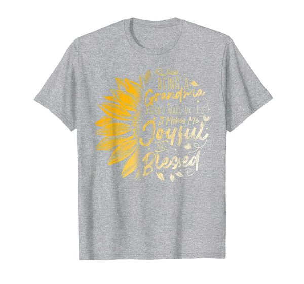 

being a grandma doesn't make me old sunflower tee t-shirt t-shirt, White;black