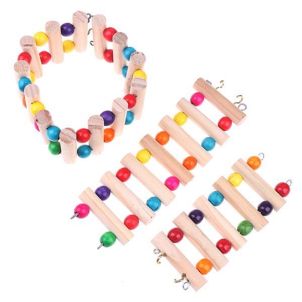 

wooden hamster climbing stairs hamster playing toy guinea pig chinchilla parrot seesaw exercise play toys small pets products