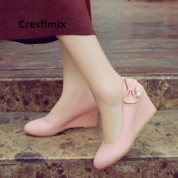 

dress shoes ladies fashion pink height increased slip on summer high heels women cute sweet black pu leater plus size heel e5467