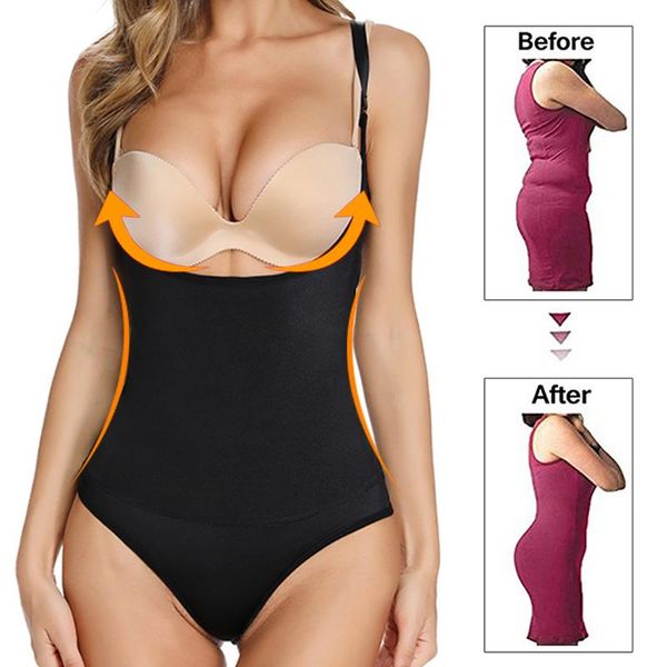 

women's shapers latex shapewear bodysuit tummy control full body shaper slimming bulifting underwear waist cinchers trainer corsets, Black;white