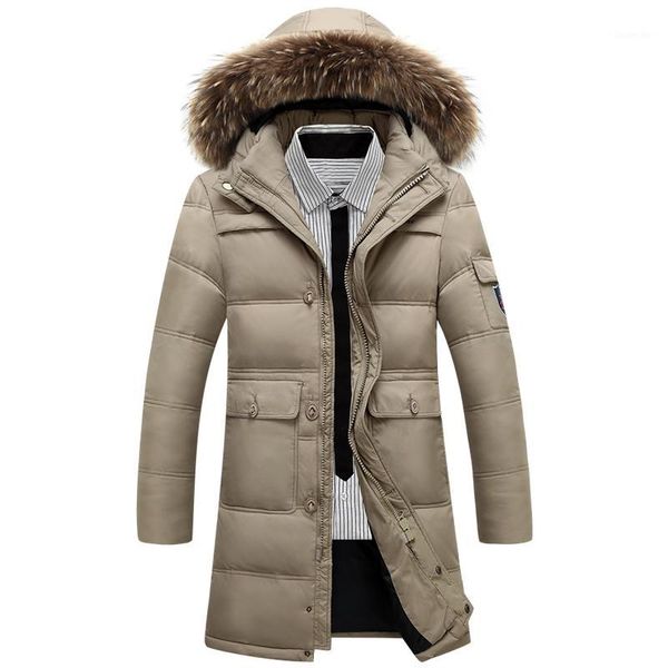 

winter jacket men 2017 new men's down jacket hooded duck down winter overcoat plus size outwear men coat1, Black
