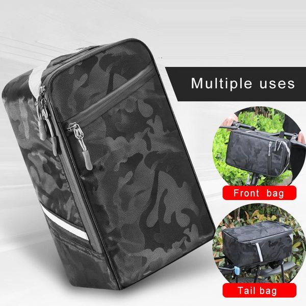 

car & truck racks bike basket panniers bicycle tube bag handlebar bags mtb storage head shoulder luggage triangle pouch waterproof frame