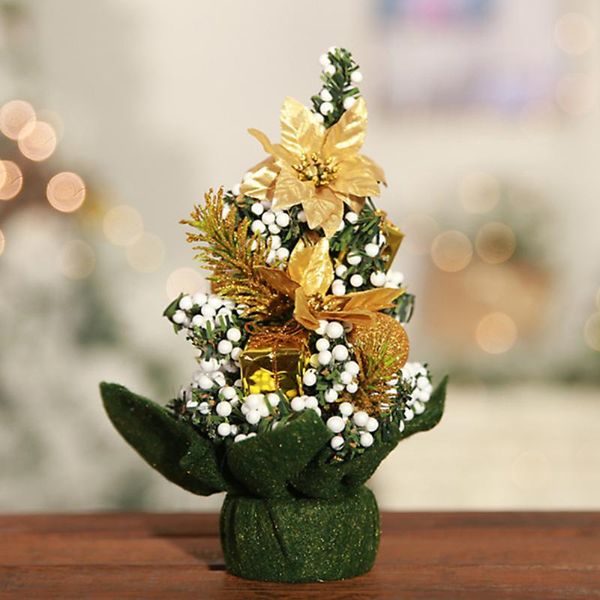 

christmas decorations festival miniature tree year gift home room deskornaments pvc durable small size xmas artificial tabletop