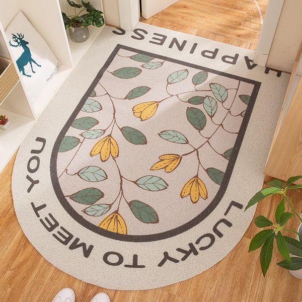 

new arrive fresh style pvc doormat silk loop doormat entrance kitchen anti-slip rubbing dust carpet home entrance door mat
