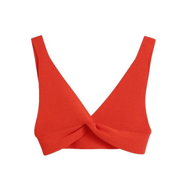 

women's tanks & camis 2021 fashion casual ribbed knit short top, White